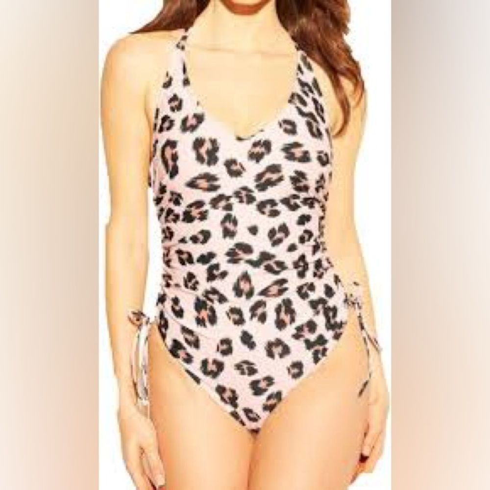 Kona Sol Leapard Print Bathing Swimming Suit Size L